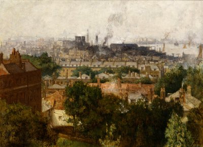 London und die Themse von Greenwich, ca. 1890 von John Auldjo